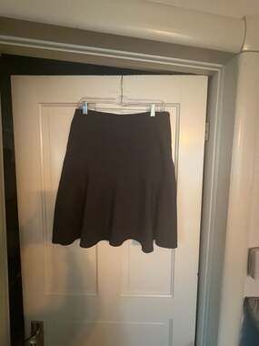 Rave Stretch Black A-Line Flared Skirt, Size 7